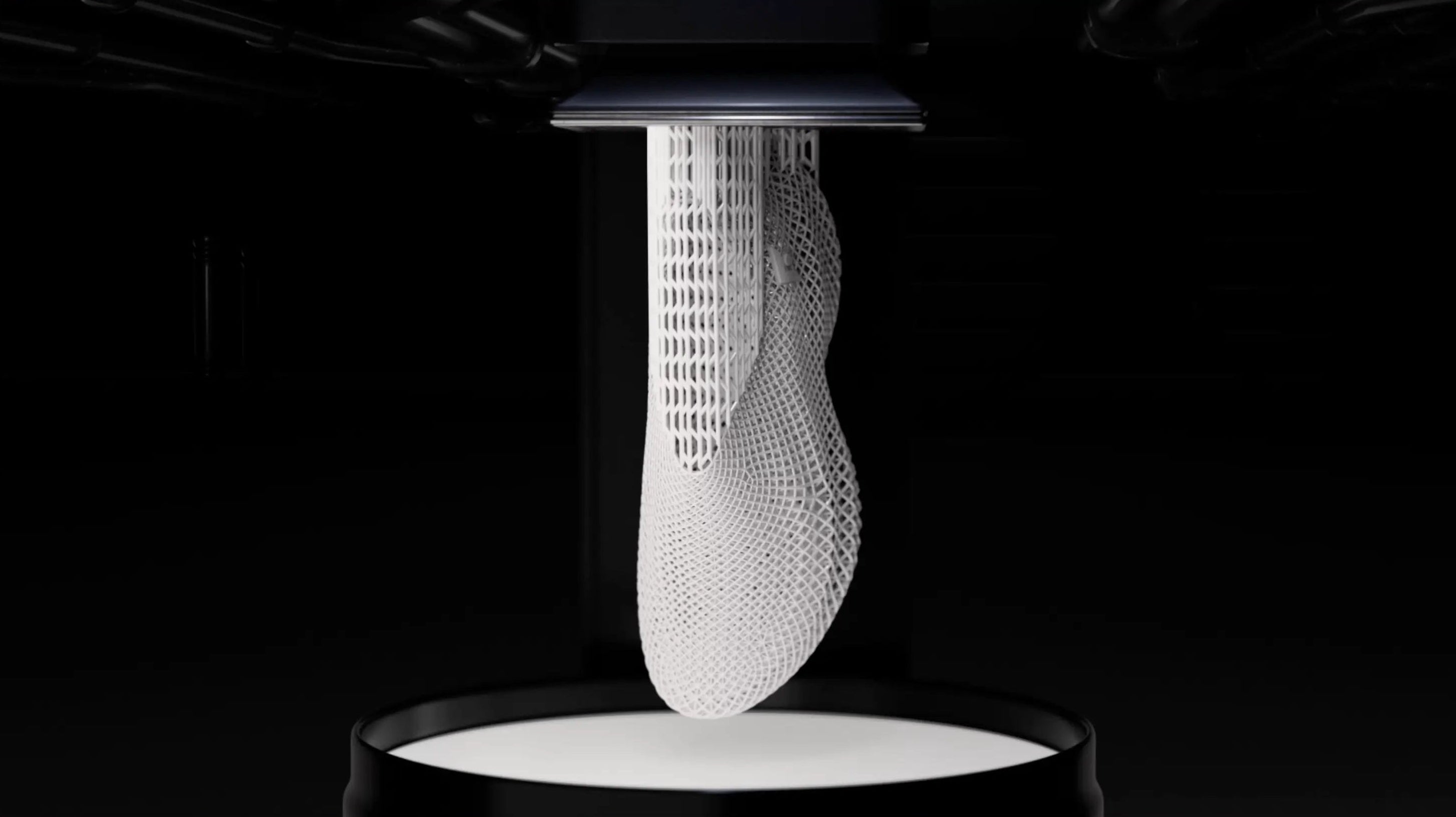 3D model of a shoe on a black background